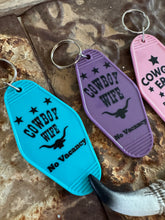 Load image into Gallery viewer, Cowgirl Era + Cowboy Wife Keychain
