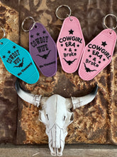 Load image into Gallery viewer, Cowgirl Era + Cowboy Wife Keychain
