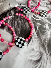 Load image into Gallery viewer, Pink Checkered Hoops
