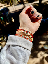 Load image into Gallery viewer, Navajo Pearl Bracelets With Amber and Moonstone
