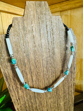 Load image into Gallery viewer, Turquoise And Bone Choker
