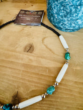 Load image into Gallery viewer, Turquoise And Bone Choker
