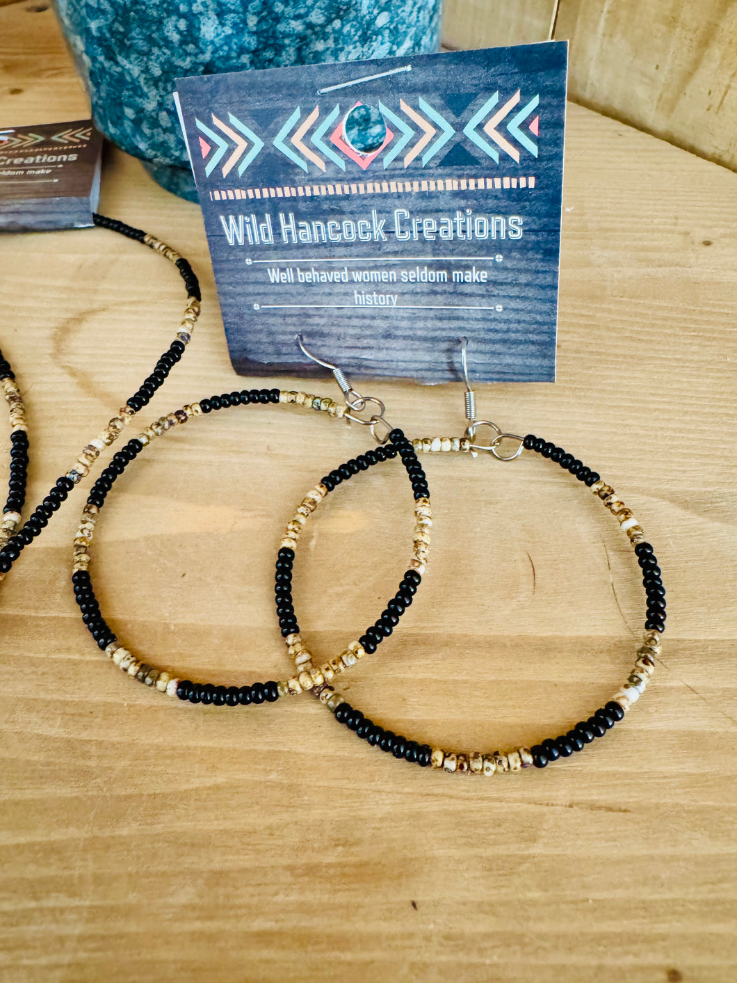 Black And Tortoiseshell Choker And Hoops