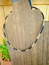 Load image into Gallery viewer, Black And Tortoiseshell Choker And Hoops
