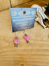 Load image into Gallery viewer, Navajo Pearl Earrings With Opal Hearts
