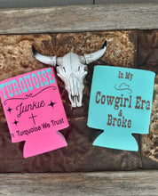 Load image into Gallery viewer, Turquoise Junkie / Cowgirl Era Can Cooler
