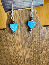 Load image into Gallery viewer, Navajo Pearl Earrings With Opal Hearts
