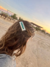 Load image into Gallery viewer, Kingman Turquoise Southwestern Hair Clip

