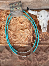 Load image into Gallery viewer, 4MM Turquoise Choker With Navajo Pearl Center
