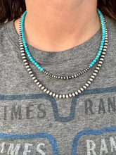 Load image into Gallery viewer, 4MM Turquoise Choker With Navajo Pearl Center

