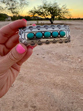 Load image into Gallery viewer, Kingman Turquoise Southwestern Hair Clip
