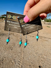 Load image into Gallery viewer, Sleeping Beauty Turquoise Dangle Earrings

