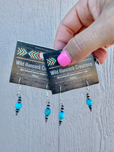 Load image into Gallery viewer, Sleeping Beauty Turquoise Dangle Earrings
