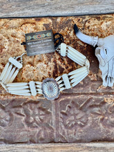 Load image into Gallery viewer, Bone Choker With Large Sterling Concho

