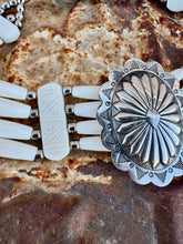 Load image into Gallery viewer, Bone Choker With Large Sterling Concho
