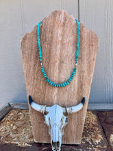 Load image into Gallery viewer, 5mm-8mm Turquoise Rondelle Necklace

