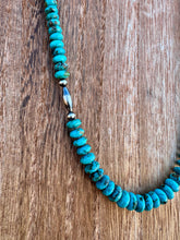 Load image into Gallery viewer, 5mm-8mm Turquoise Rondelle Necklace
