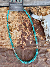 Load image into Gallery viewer, 5mm-8mm Turquoise Rondelle Necklace
