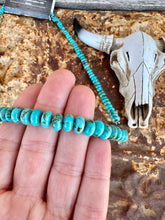 Load image into Gallery viewer, 5mm-8mm Turquoise Rondelle Necklace
