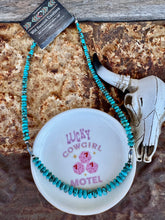 Load image into Gallery viewer, 5mm-8mm Turquoise Rondelle Necklace
