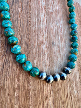 Load image into Gallery viewer, 10MM Composite Turquoise With Navajo Pearls
