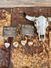 Load image into Gallery viewer, Tiger Nautilus Heart Earrings With Navajo Pearls
