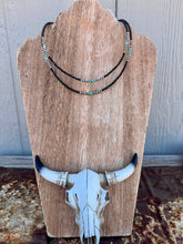 Load image into Gallery viewer, Sparkle Black Tourmaline With Navajo Pearls &amp; Turquoise
