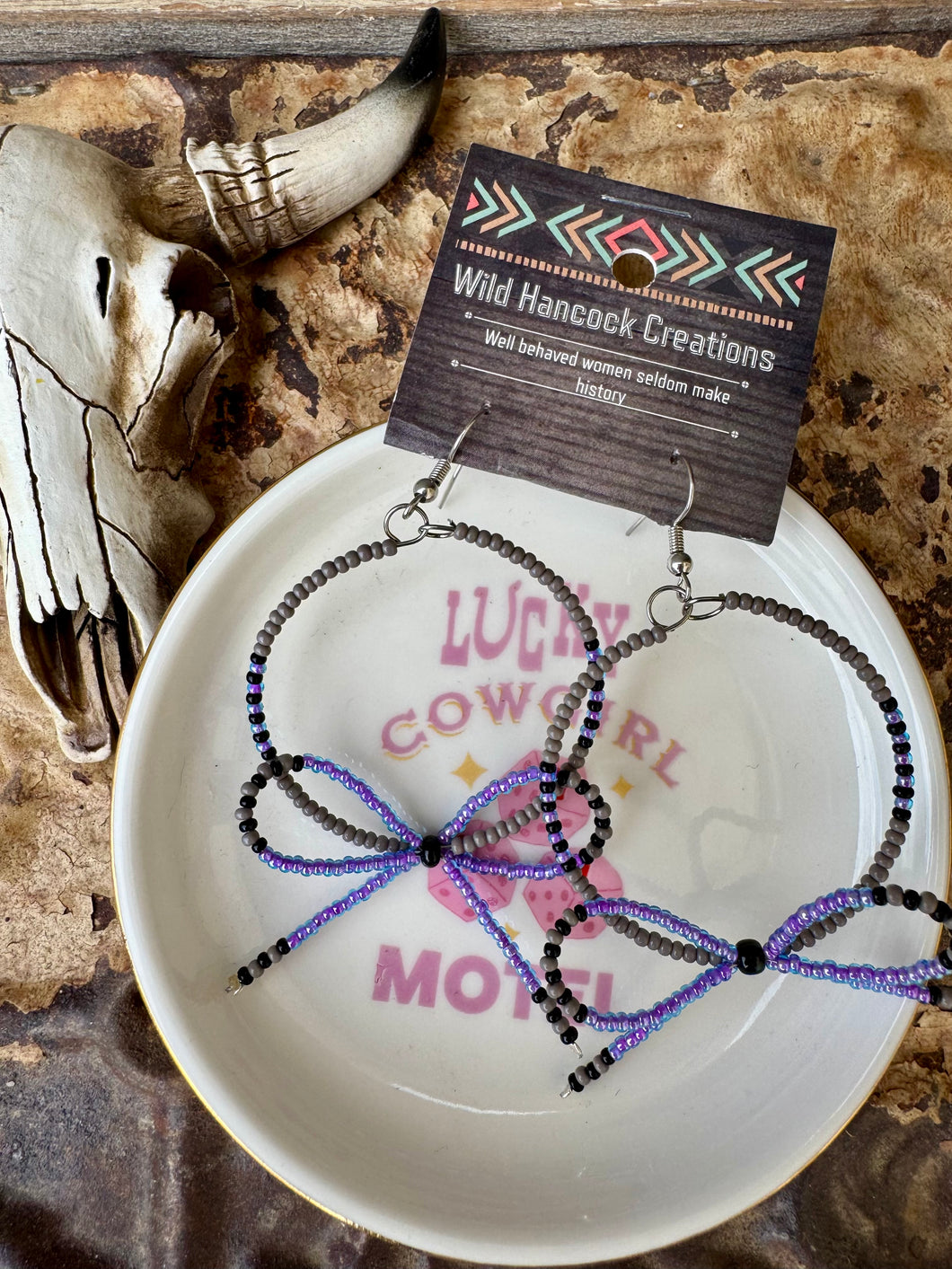 Bowtie Hoop Earrings