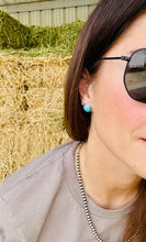 Load image into Gallery viewer, Genuine Kingman Turquoise Studs Or Orange Spiny Oyster Stud Earrings
