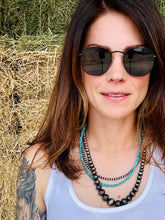 Load image into Gallery viewer, Western Navajo Pearls And Turquoise Necklace
