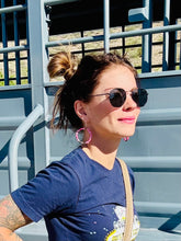 Load image into Gallery viewer, Pink Pearl Hoops With Navajo Pearls
