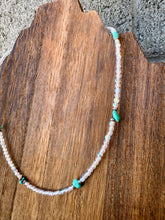 Load image into Gallery viewer, Turquoise Nugget Choker With Aura Glass
