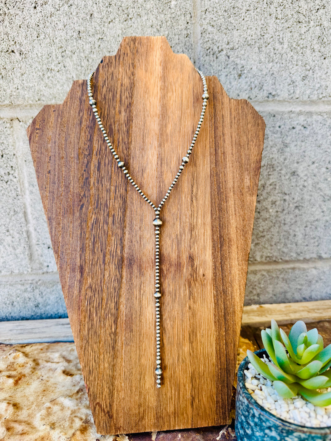 Navajo Pearl Lariat Necklace