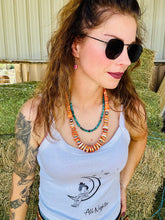 Load image into Gallery viewer, Gigantic Orange Spiny Oyster Necklace With Turquoise Nuggets
