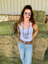 Load image into Gallery viewer, Extra Long Hematite And Genuine Turquoise Necklace
