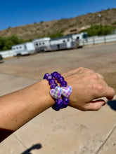 Load image into Gallery viewer, Checkered Bubble Heart Bracelet
