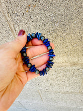 Load image into Gallery viewer, Blue Lapis Bracelet With Hematite
