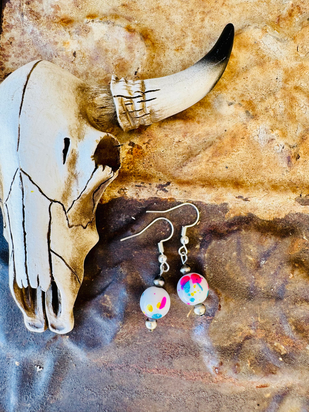 Painted Cowgirl Earrings
