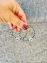Load image into Gallery viewer, Checkered Hoops/ Cherries or Smiley
