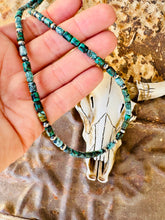 Load image into Gallery viewer, 24&quot; Long Turquoise Necklace With 4MM Navajo Pearls
