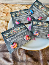 Load image into Gallery viewer, Bubble Gum Genuine Turquoise &amp; Jade Stud Earrings
