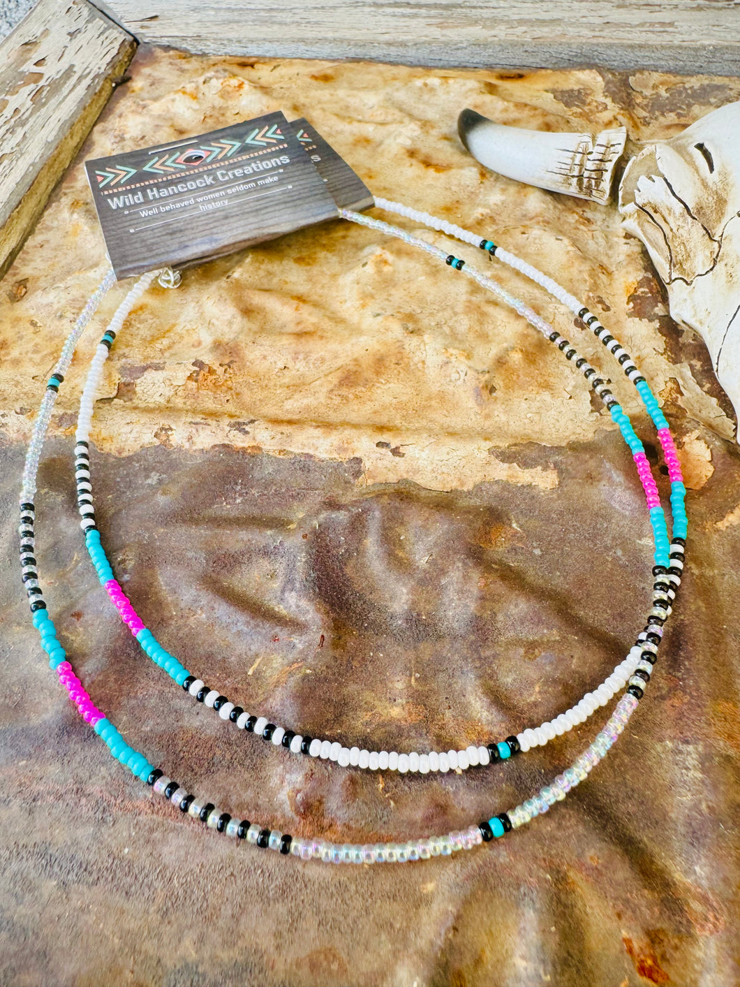 90s Neon Seed Bead Choker