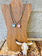 Load image into Gallery viewer, Checkered Heart Necklace
