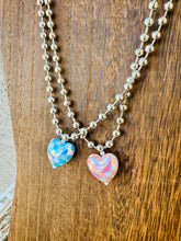 Load image into Gallery viewer, Checkered Heart Necklace
