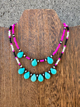 Load image into Gallery viewer, Turquoise Teardrop Choker

