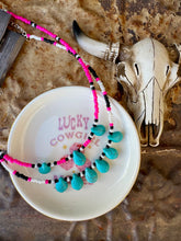 Load image into Gallery viewer, Turquoise Teardrop Choker
