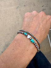 Load image into Gallery viewer, Navajo Pearl Bracelets With Opal Heart
