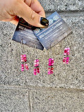 Load image into Gallery viewer, Double Pink Bar Earrings With Navajo Pearls
