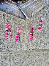 Load image into Gallery viewer, Double Pink Bar Earrings With Navajo Pearls
