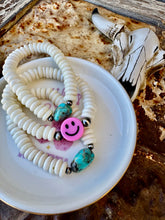 Load image into Gallery viewer, Genuine Turquoise Bracelets + Smiley Bracelet
